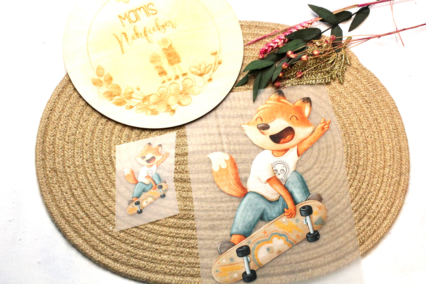 Bügelbild „Skater Fuchs“