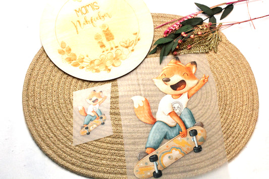 Bügelbild „Skater Fuchs“