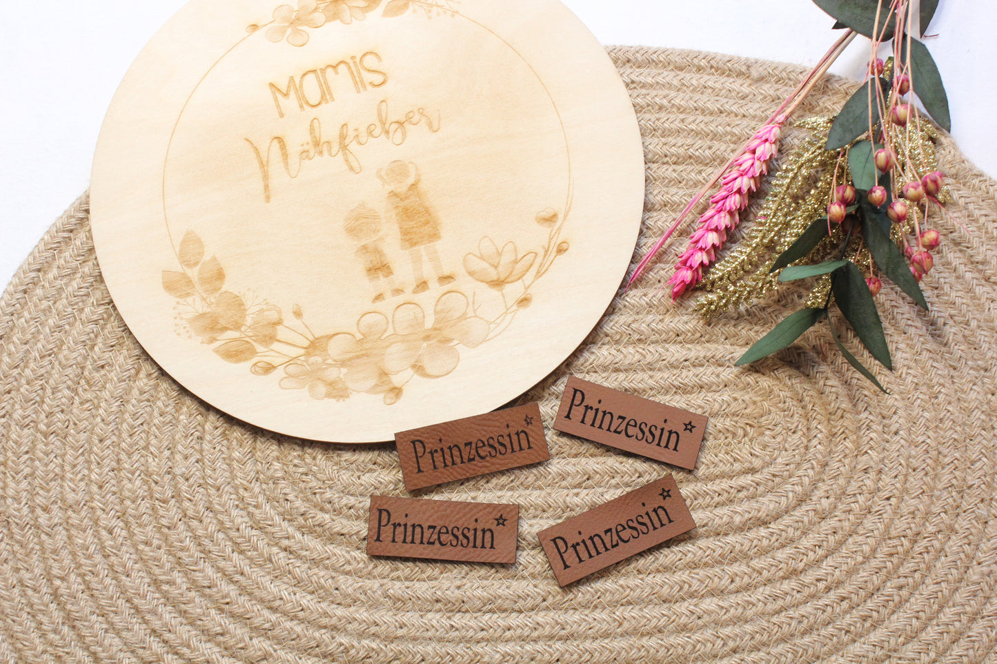 Lederlabel "Prinzessin" 2 x 5 cm