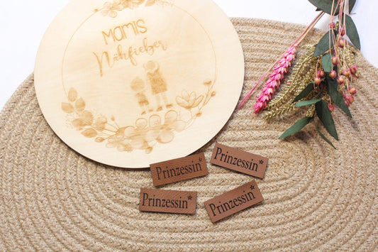 Lederlabel "Prinzessin" 2 x 5 cm