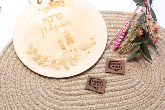 Lederlabel „Leider geil" 3 x 4 cm