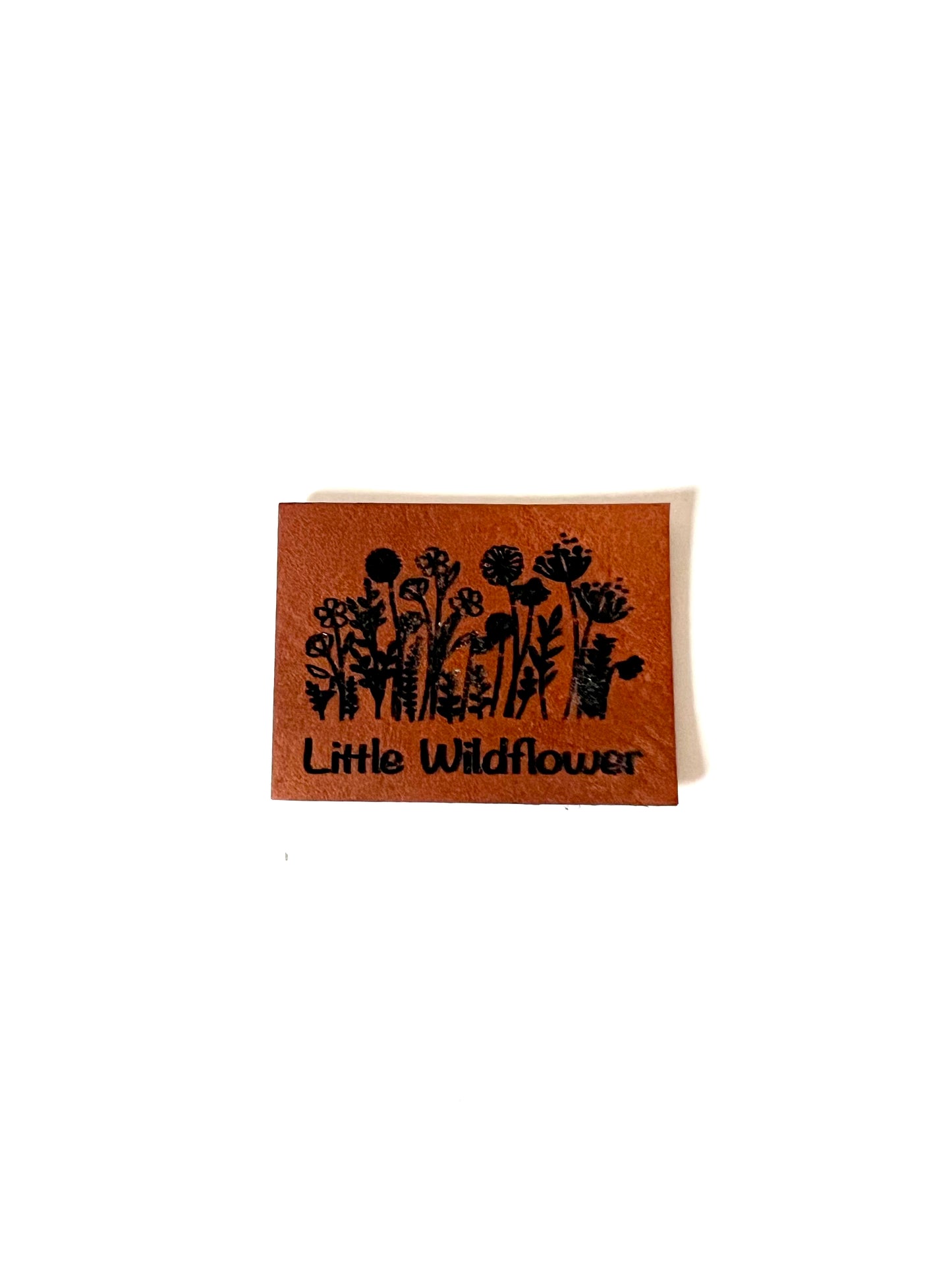 Lederlabel "Wildflower" 3 x 4 cm