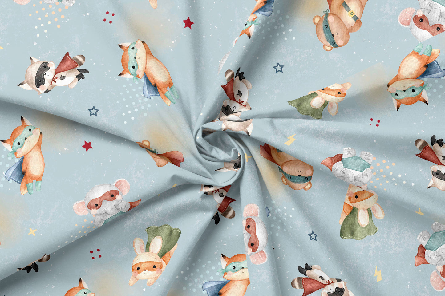 French Terry Eigenproduktion „Superhero blau“