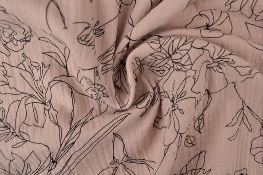 Musselin Blume altrosa