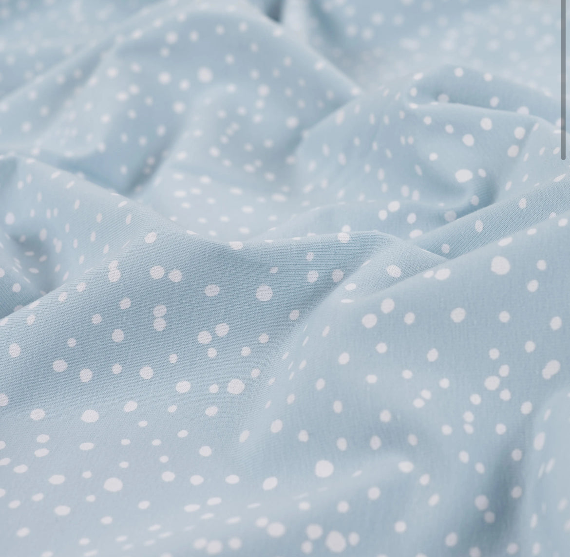 Jersey Punkte Babyblau