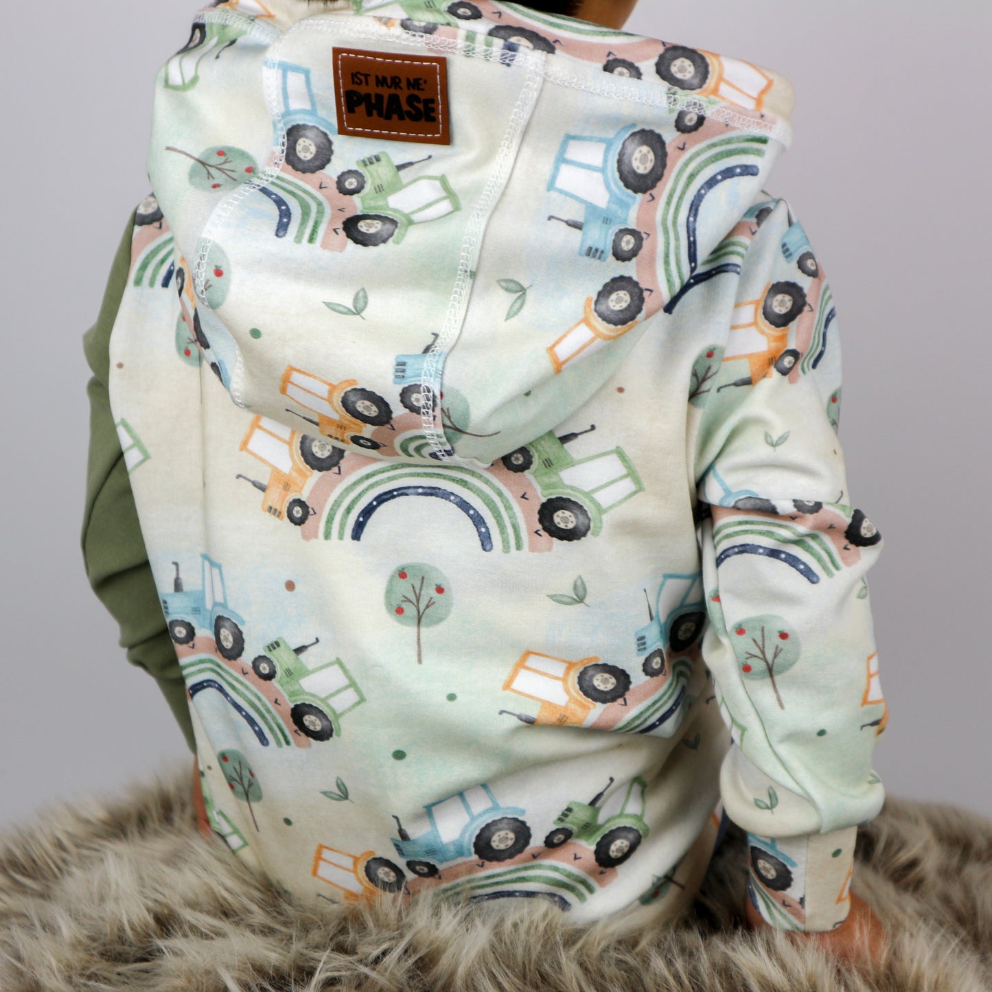 French Terry Eigenproduktion „Traktor blau“