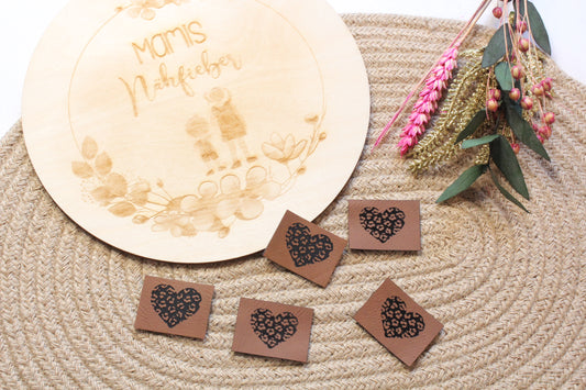 Lederlabel „Leo Herz" 3 x 4 cm