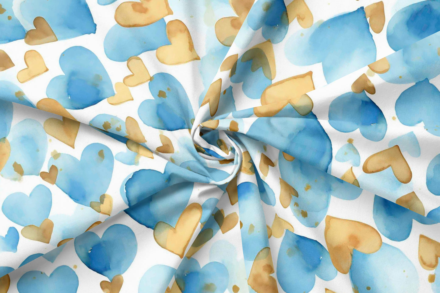 French Terry Eigenproduktion „blaue Herzen“