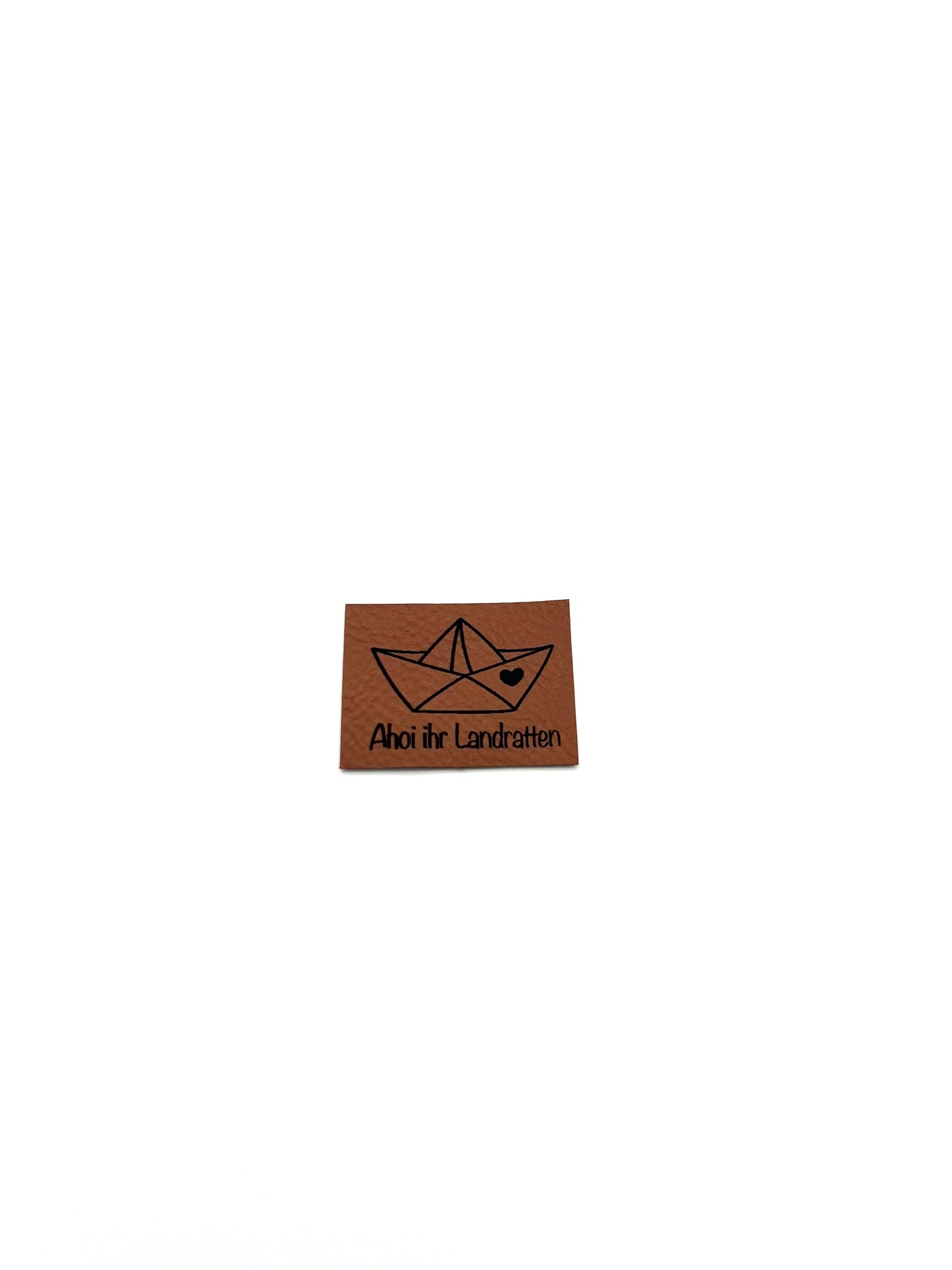 Lederlabel "Ahoi" 3 x 4 cm