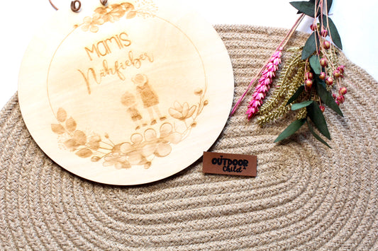 Lederlabel "Outdoor Child" 2 x 5 cm