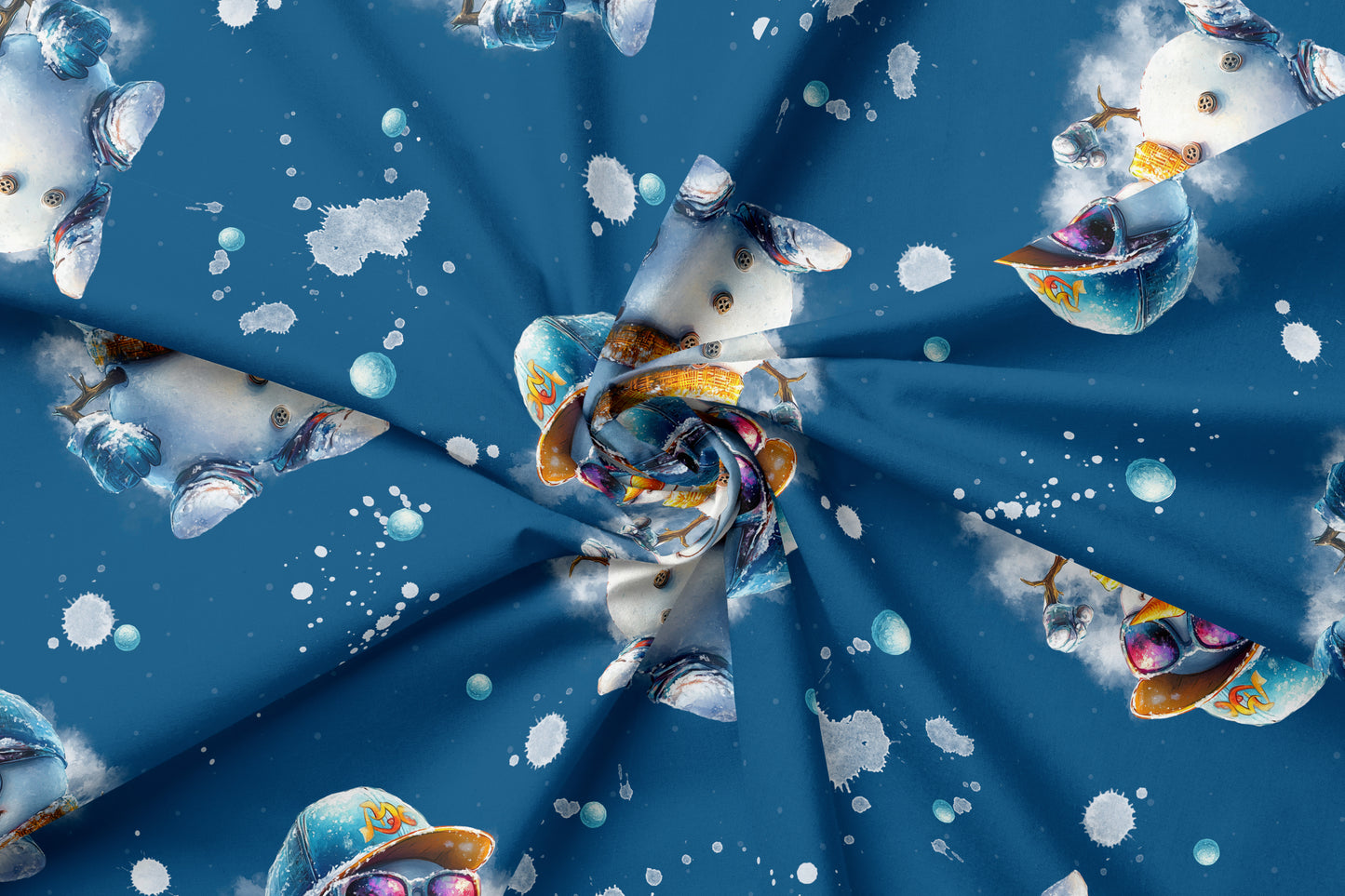 French Terry Eigenproduktion "cool snowman"