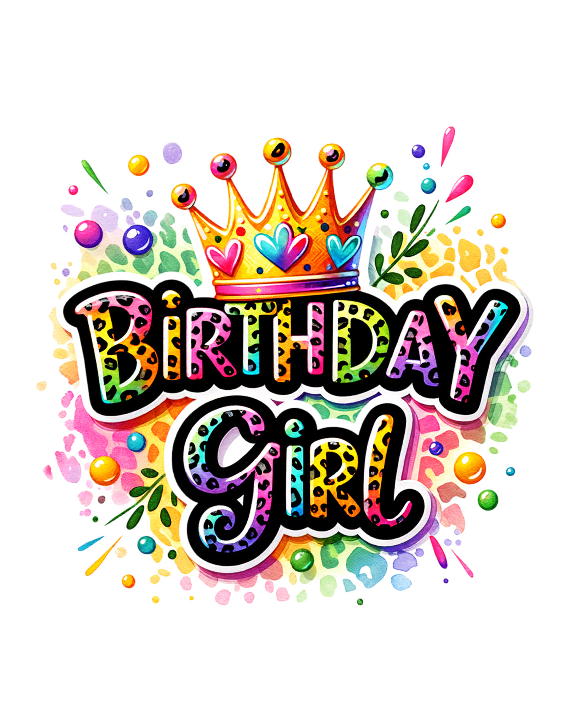 Bügelbild „Birthday Girl“