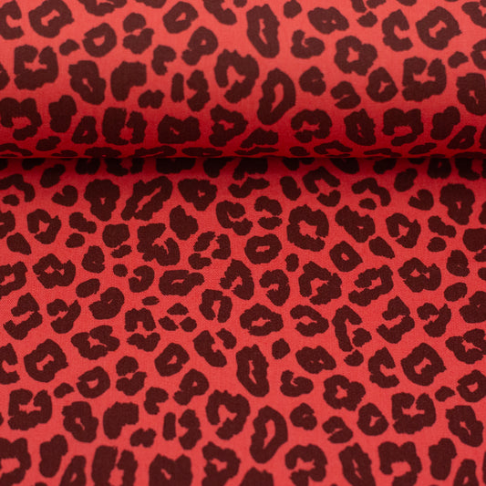 Baumwolle Webware Leonie Koralle/burgundy