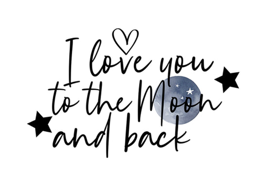 Bügelbild „i love you to the moon…“