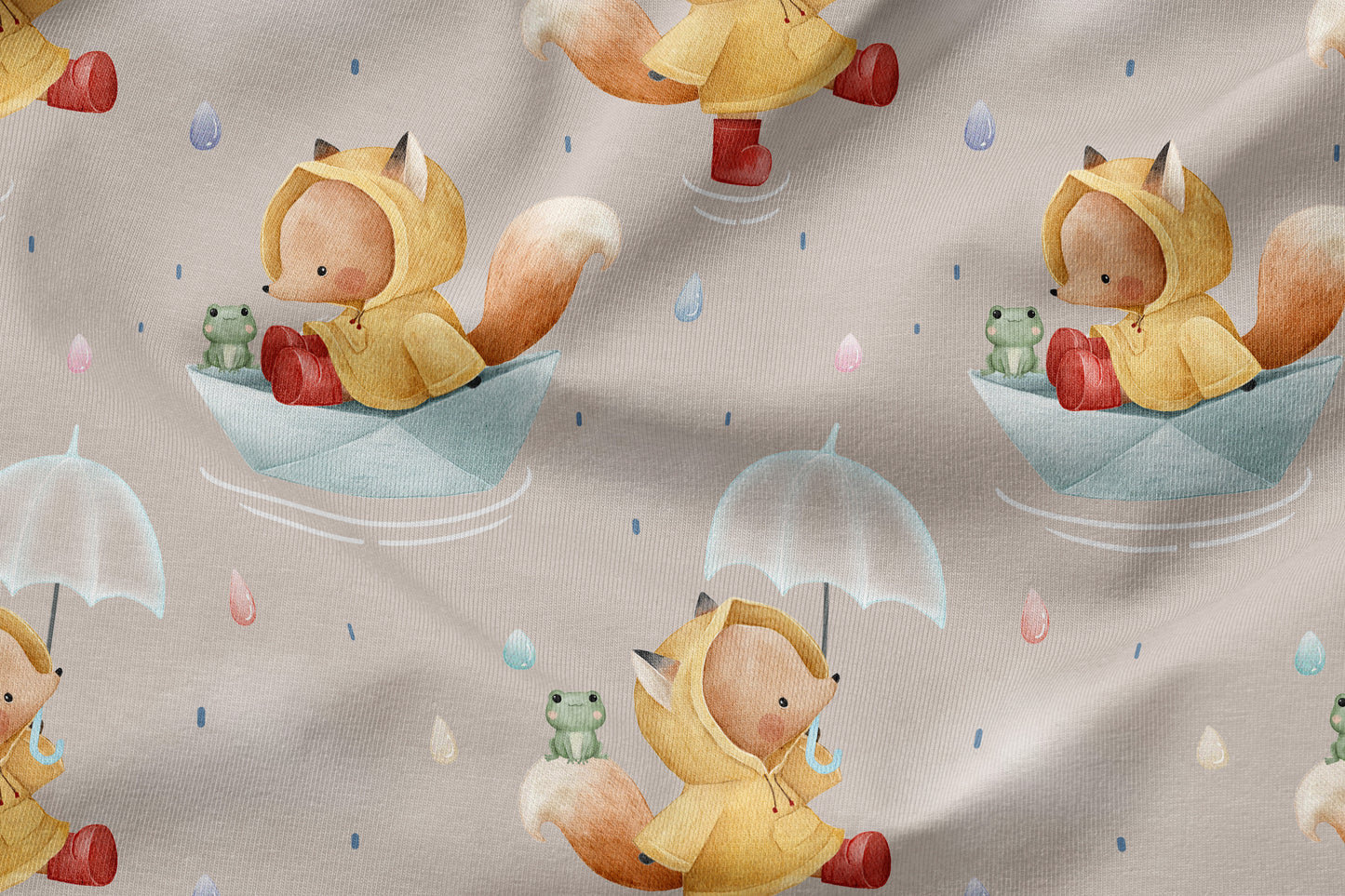 French Terry Eigenproduktion "Foxy in the Rain"