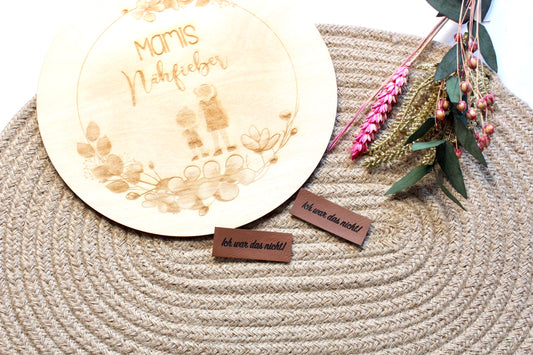 Lederlabel "Ich war das nicht" 2 x 5 cm