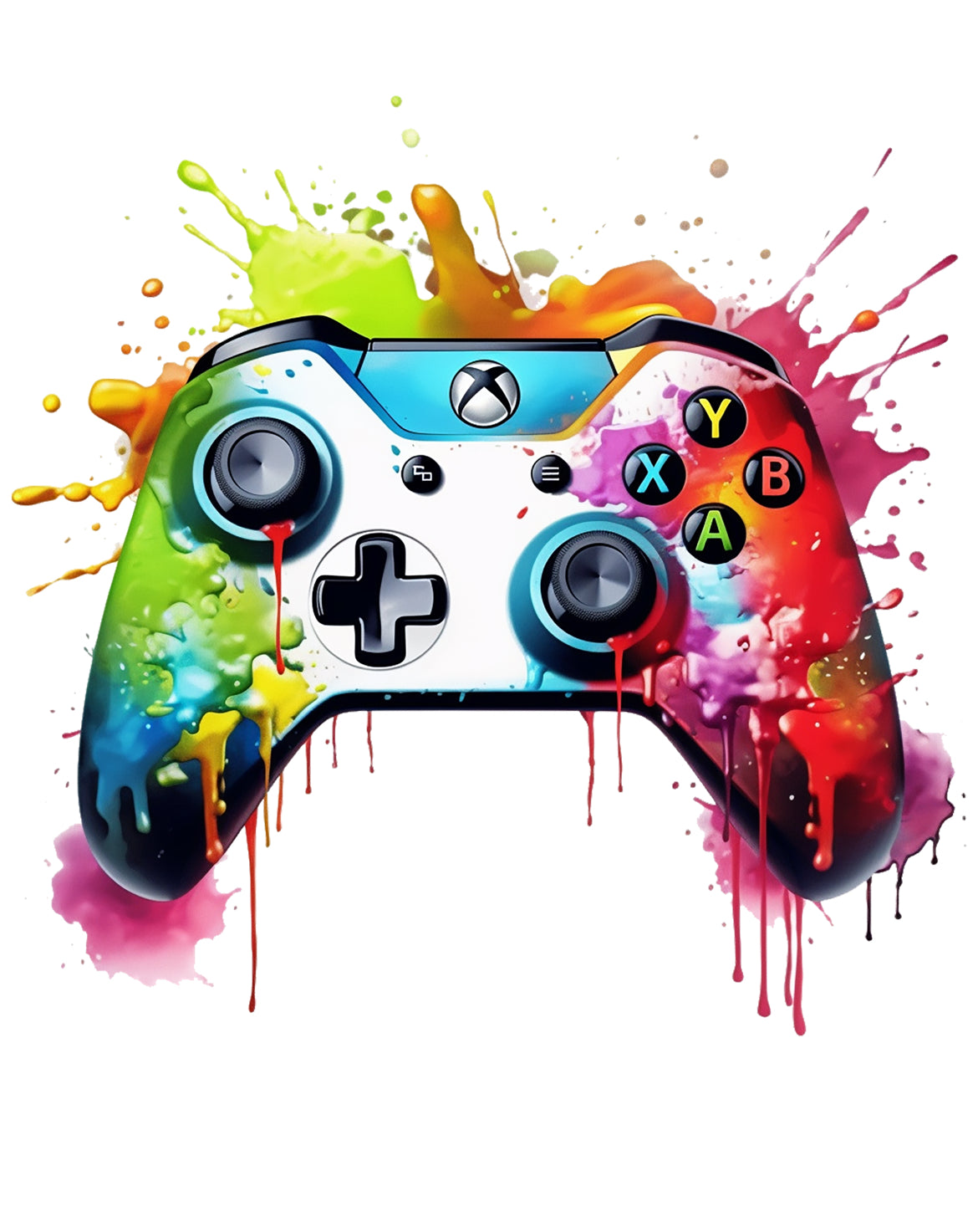 Bügelbild „Controller white“