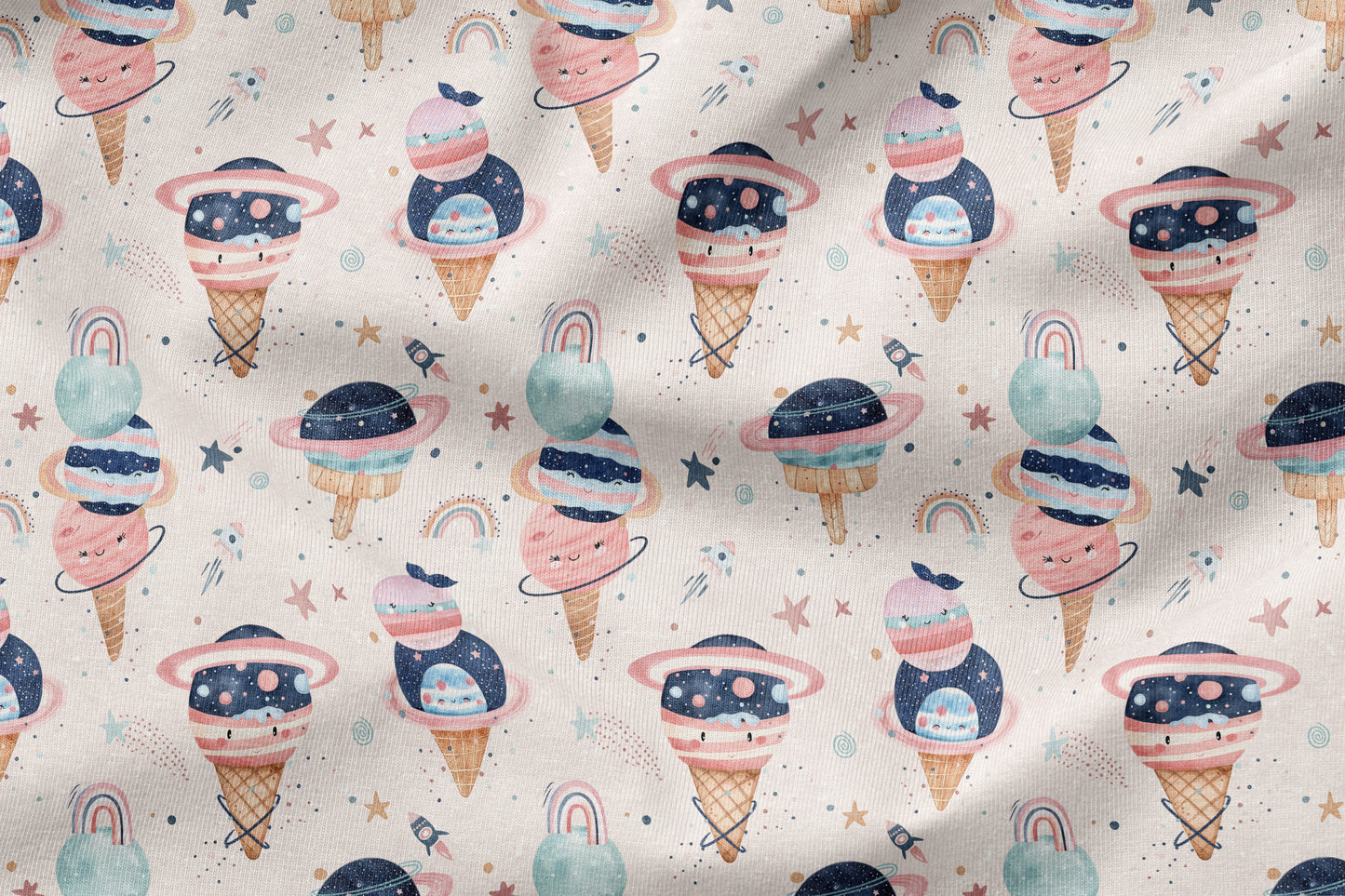 French Terry Eigenproduktion „Eis Weltall“