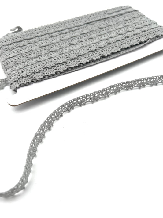 Baumwollspitze grau 06