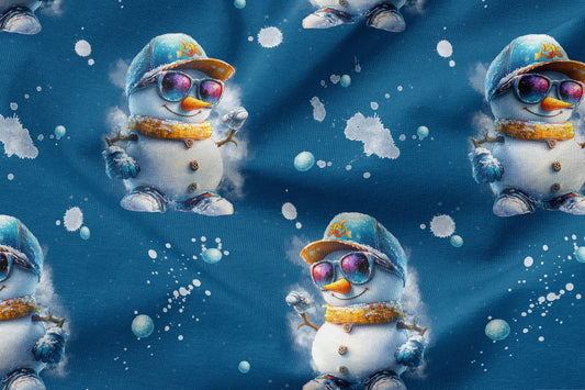 French Terry Eigenproduktion "cool snowman"