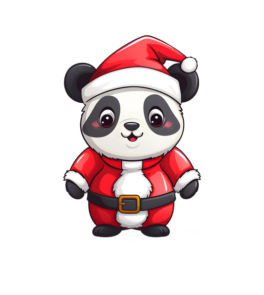 Bügelbild „Santa Panda“