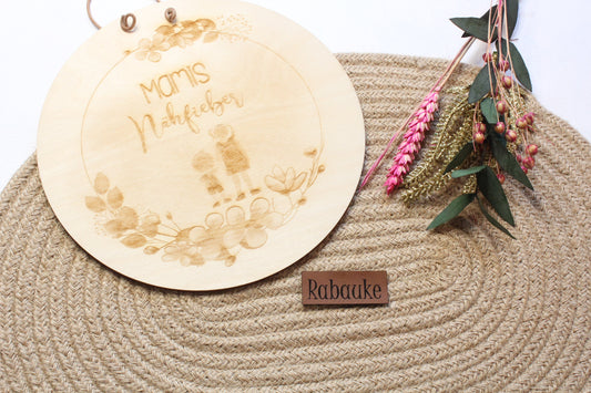 Lederlabel "Rabauke" 2 x 5 cm