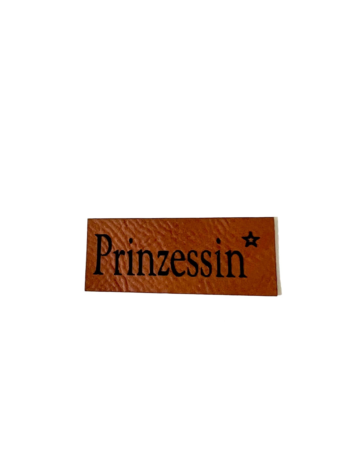 Lederlabel "Prinzessin" 2 x 5 cm