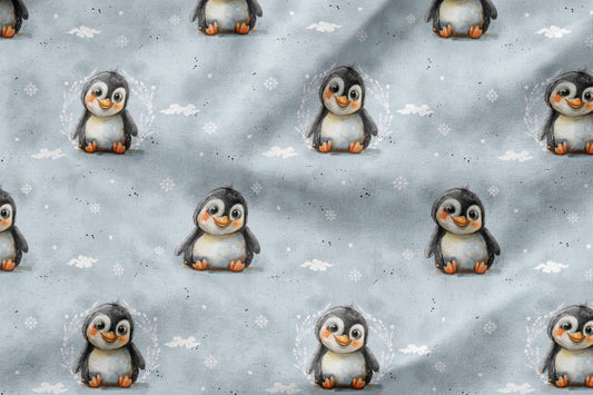 Waffelstrick Jersey light Eigenproduktion "Pinguin"
